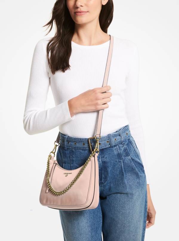 Damske Spojková Taška Michael Kors Jet Set Medium Nylon Gabardine Ruzove - Kabelky Michael Kors Obchod | XVUQA-5814